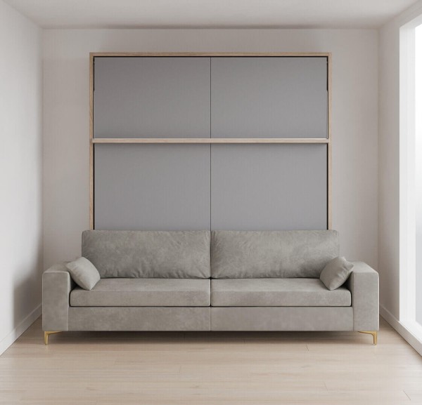 Royal King Murphy Bed with Sectional Sofa 6