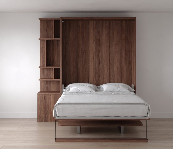 Royal Queen Wall Bed With Desk and Bookcase Set 9