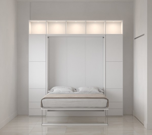 Royal Queen Wall Bed with Bookcase and Wardrobe 29