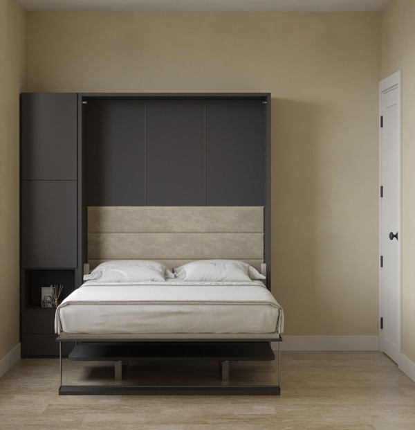 Royal Queen Wall Bed with Folding Table and Bookcase Set 15