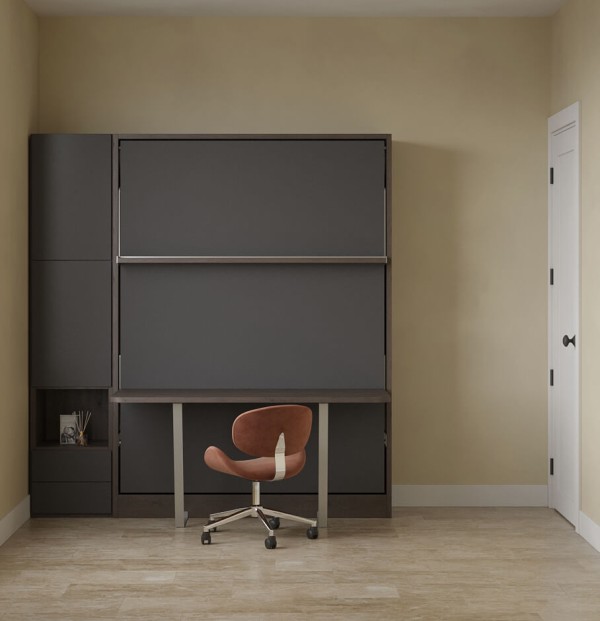 Royal Queen Wall Bed with Folding Table and Bookcase Set 16