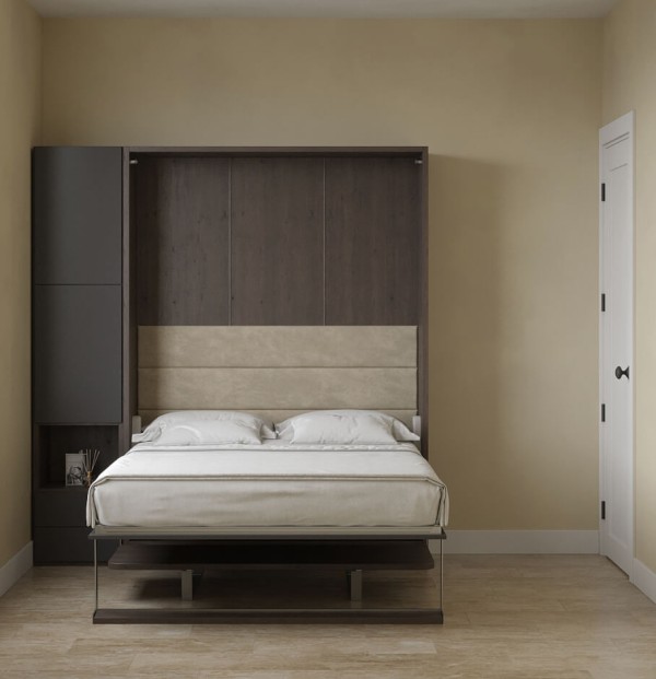 Royal Queen Wall Bed with Folding Table and Bookcase Set 17