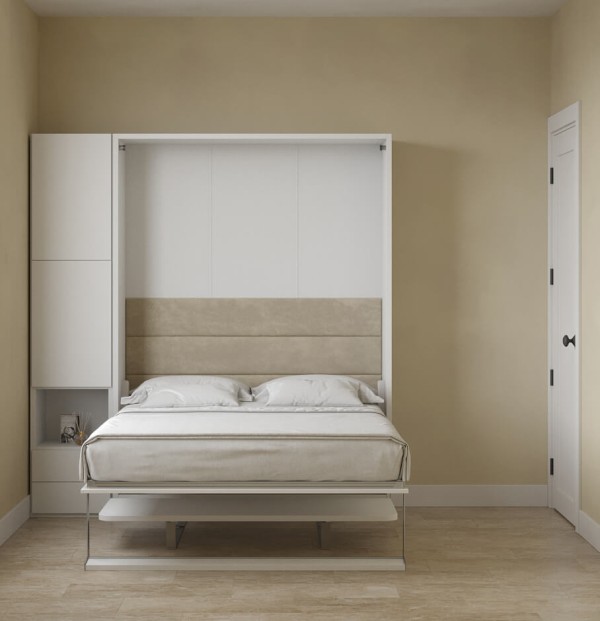 Royal Queen Wall Bed with Folding Table and Bookcase Set 7