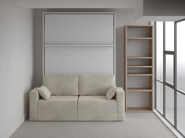 Royal Queen Wall Bed with Sectional Sofa