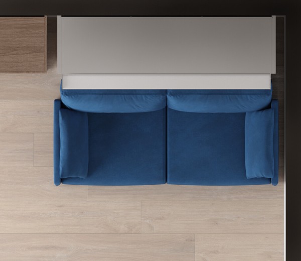 Royal Queen Wall Bed with Sectional Sofa 3