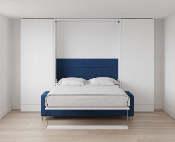 Royal Queen Wall Bed with Sectional Sofa Wardrobe and Bookcase Set 135