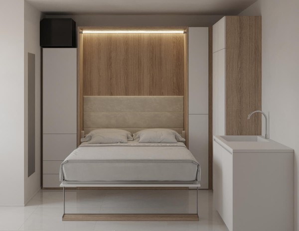 Royal Queen Wall Bed with Wardrobe 14