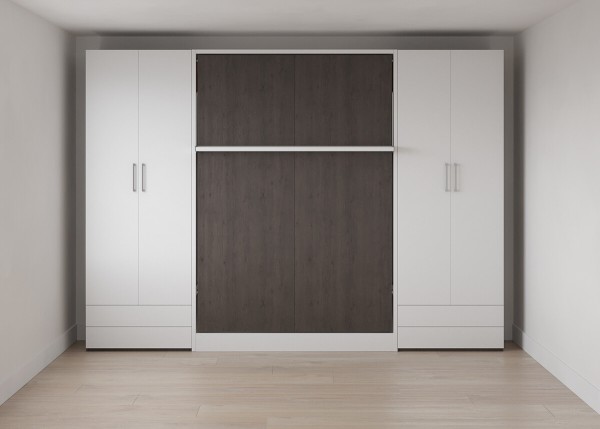 Royal Queen Wall Bed with Wardrobe 8