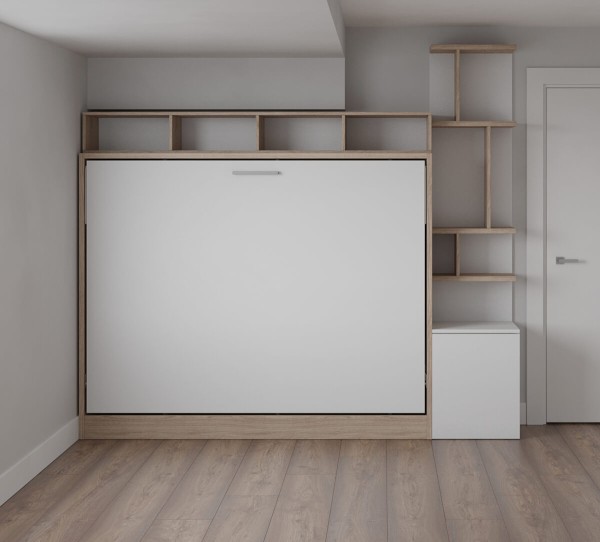 Spazio Full Size Wall Bed with Bookcase 5