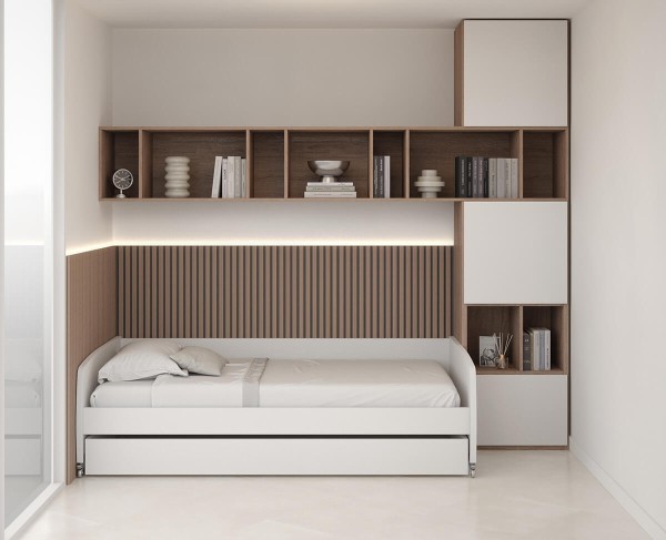 Spazio Twin Size Wall Bed with Desk 10