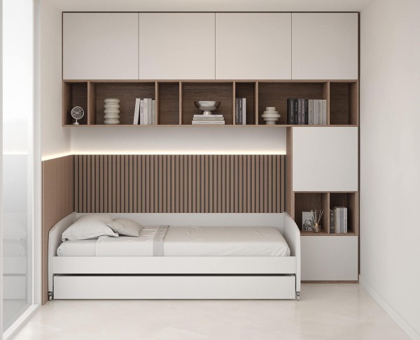 Spazio Twin Size Wall Bed with Desk 4