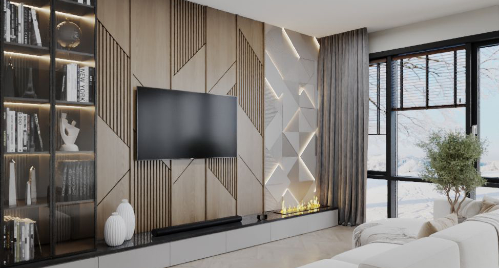 Elevate Your Living Room with a Custom Media Wall