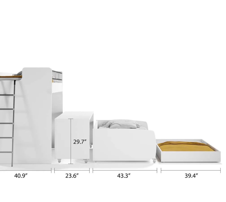 NEW Bel Mondo Twin Over Twin/Twin XL Bunk Bed Set