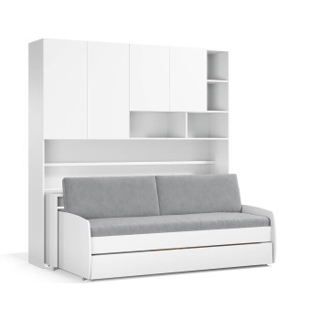 Eco Compact Full/Full XL Sofa Bed and Cabinet System