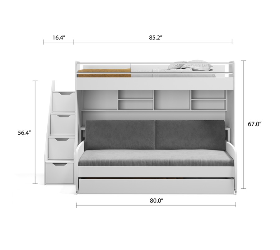 Eco Bel Mondo Twin Over Full/Full XL Bunk Bed Set
