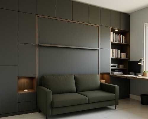 New York-styled room showcasing the Royal King Murphy Bed.