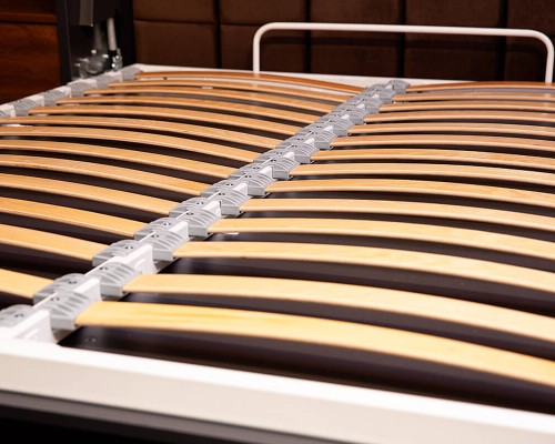 Detail shot of the Royal Queen Murphy bed inspired by Bay Area design.