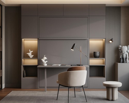 Royal Queen Wall Bed With Desk