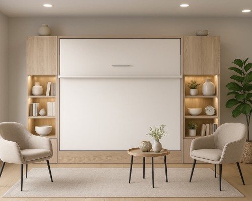 New Jersey-styled close-up of the Royal Horizontal Queen Wall Bed.