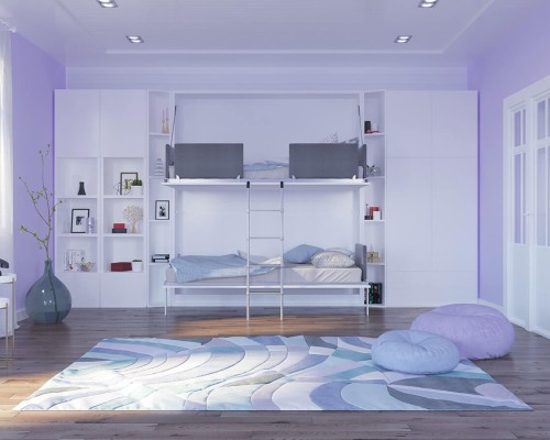 Pensiero Twin Wall Bunk Bed