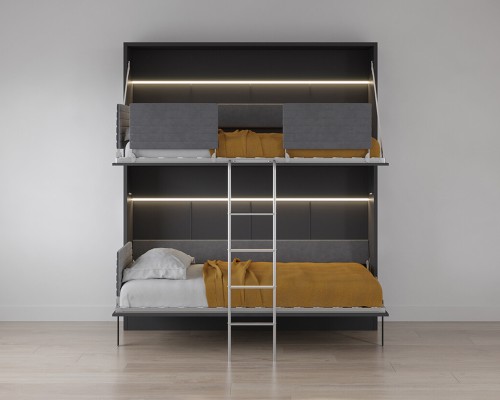 Pensiero Twin Wall Bunk Bed
