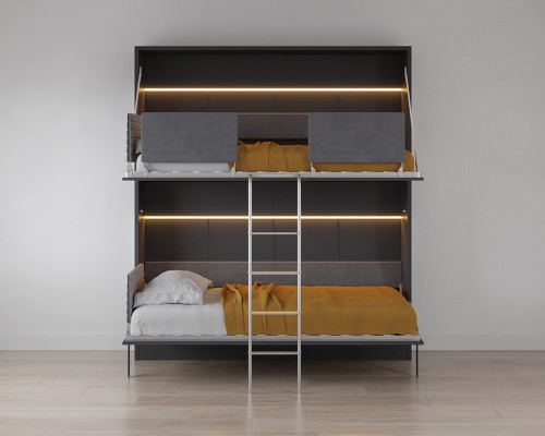 Pensiero Twin Wall Bunk Bed