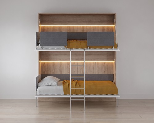 Pensiero Twin Wall Bunk Bed