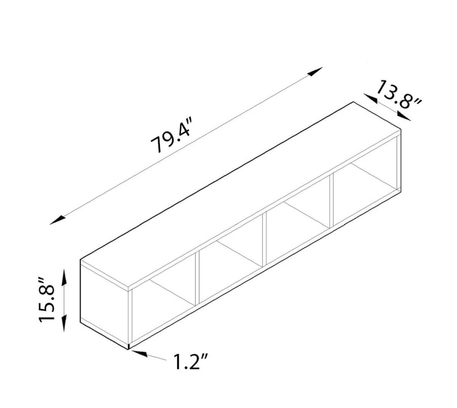 Open Horizontal Bookshelf